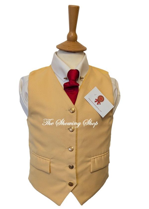 CHILDS EQUETECH YELLOW SHOWING WAISTCOAT SIZE 30