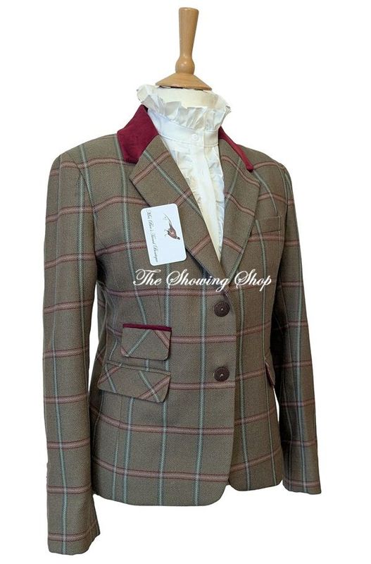 LADIES HIDEPARK GREEN & WINE TWEED JACKET SIZE 16