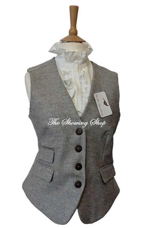LADIES HIDEPARK GREY TWEED WAISTCOAT SIZE 16