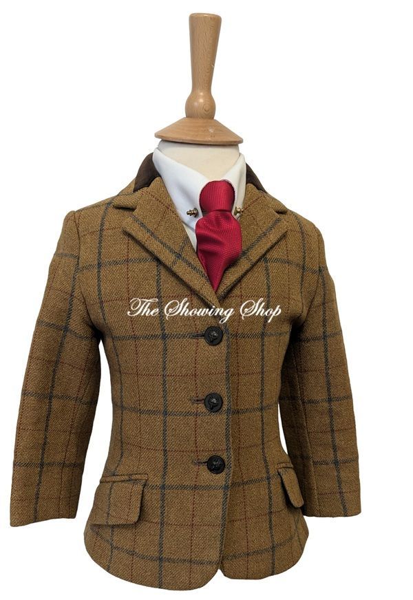 CHILDS SHOWING SELECTION BROWN TWEED SHOWING JACKET SIZE 24