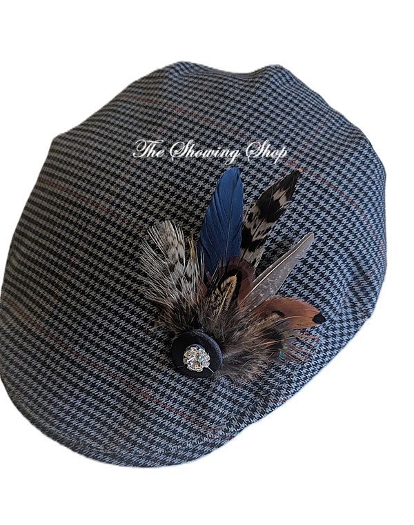 BLUE/GREY TWEED & FEATHER LEADERS CAP