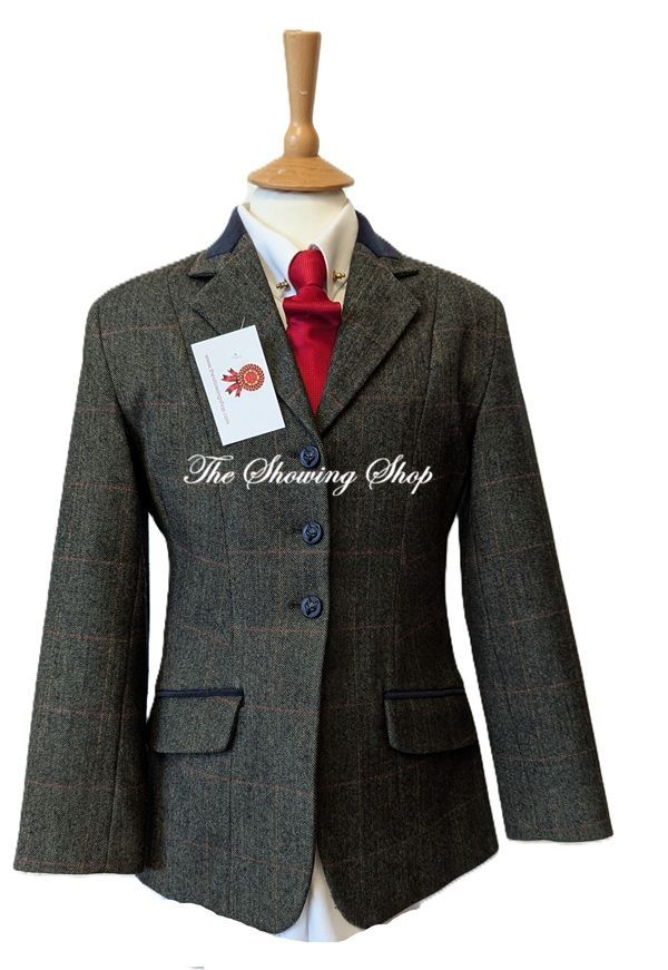GIRLS TAGG ANGUS GREEN TWEED SHOWING JACKET SIZE 28 GIRLS TAGG ANGUS GREEN TWEED SHOWING JACKET SIZE 28