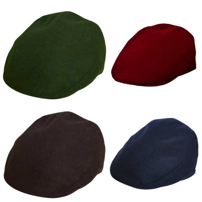 MENS WOOL IN HAND SHOWING FLAT CAPS