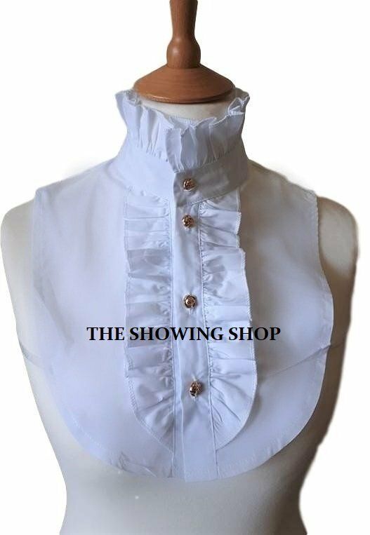 WHITE COTTON LEAD REIN FALSE COLLAR BIB
