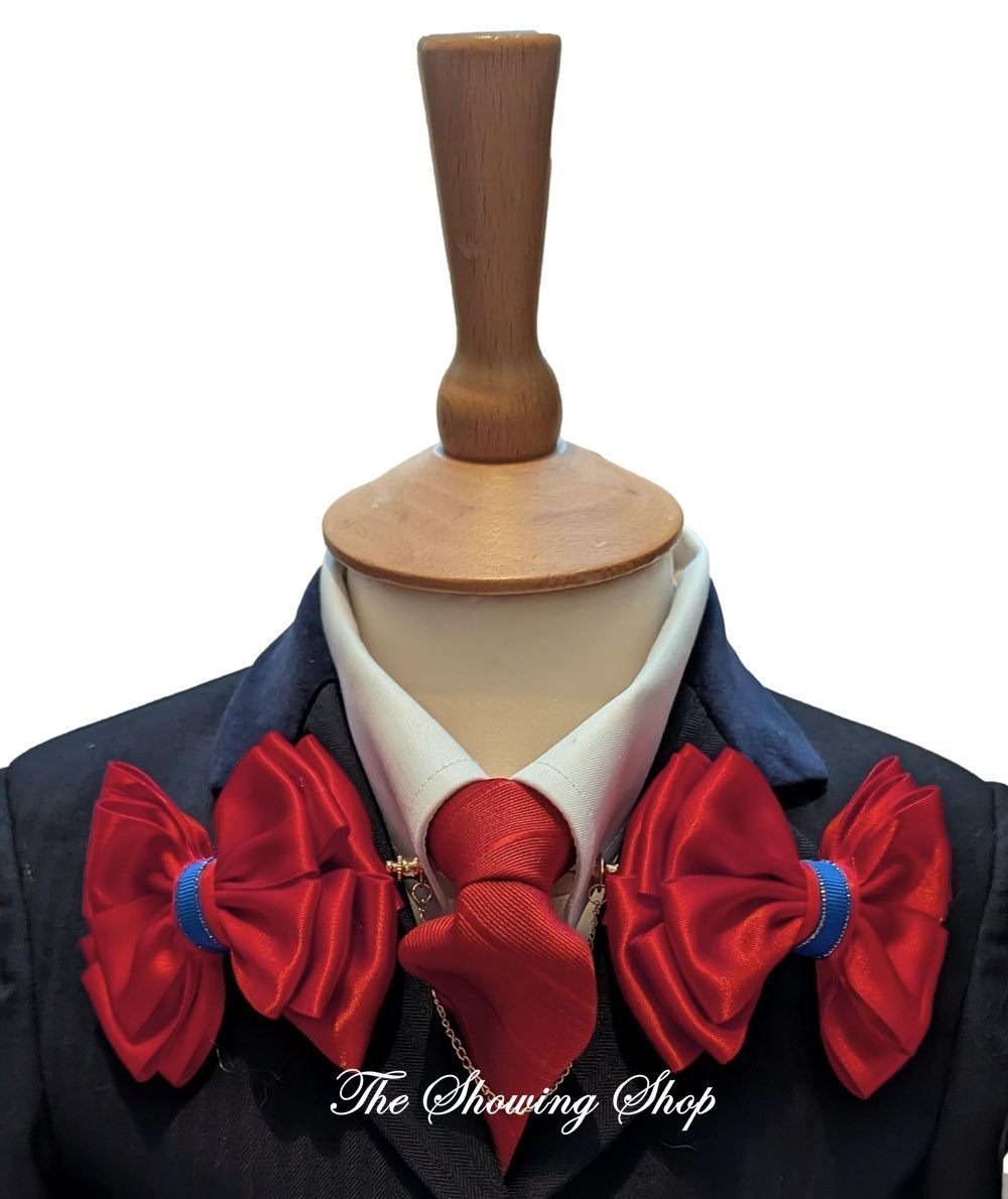 PREMIUM POPPY RED SHOWING BOWS AND ZIP TIE SET PREMIUM POPPY RED SHOWING BOWS AND ZIP TIE SET