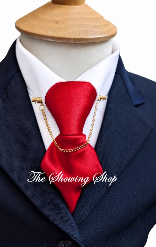 CHILDS PREMIUM RED ZIP SHOWING TIE