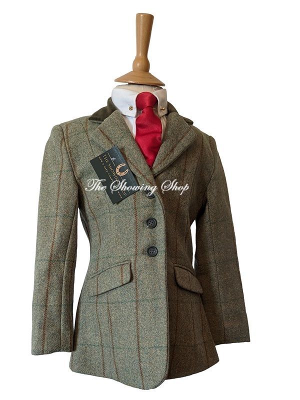 CHILDS SHERWOOD CAMPOLINO GREEN TWEED JACKET SIZE 28
