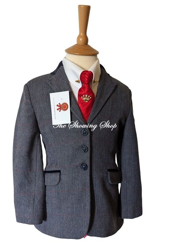 GIRLS TAGG ANGUS BLUE TWEED JACKET SIZE 28