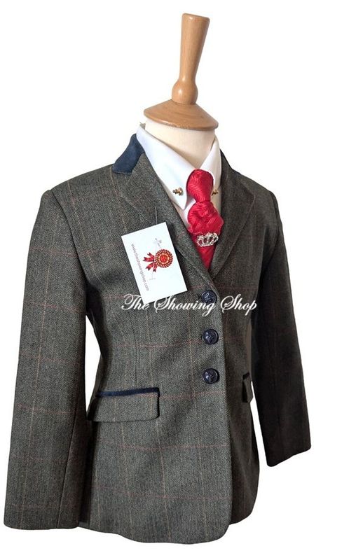CHILDS TAGG ELF FIFE GREEN TWEED JACKET SIZE 28