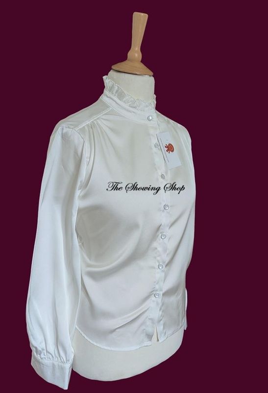 LADIES IVORY LEAD REIN EVENING PERFORMANCE BLOUSE SIZE 16