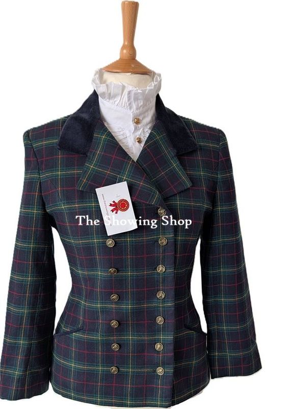 LADIES TARTAN WOOL LEADERS JACKET SIZE 12