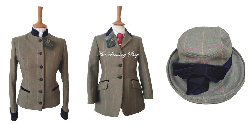 MEARS GREEN TWEED LEAD REIN OUTFIT- LEADER & CHILDS- SIZES 10 & 22