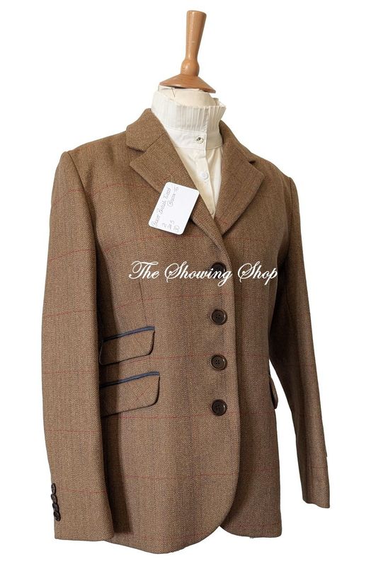 BRAND NEW LADIES BRITISH TWEED BROWN WOOL JACKET SIZE 16
