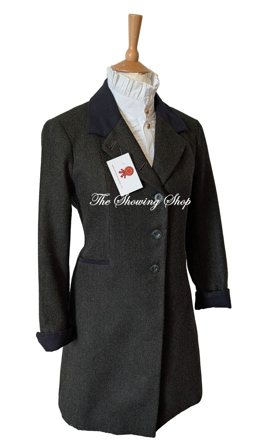 LADIES JACK MURPHY ISABELLA GREEN TWEED LONG COAT SIZE14 LADIES JACK MURPHY ISABELLA GREEN TWEED LONG COAT SIZE14