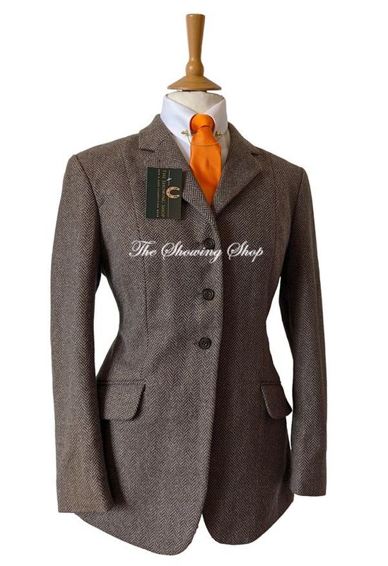 LADIES R H MEARS BROWN TWEED SHOWING JACKET SIZE 12 (36)