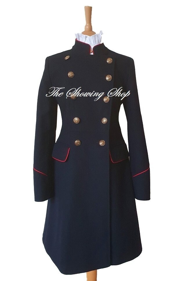 NAVY & RED LEAD REIN COAT DRESS SIZE 10