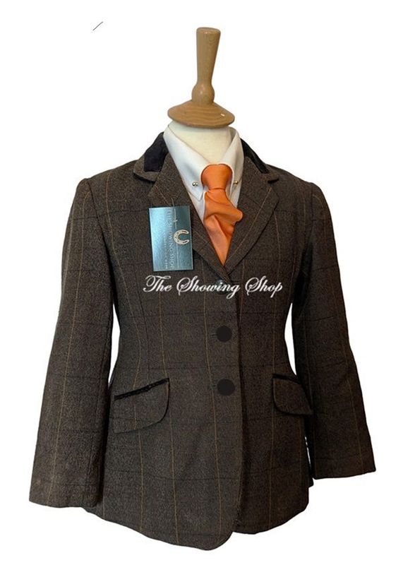 CHILDS SHIRES HUNTINGDON DARK GREEN TWEED JACKET SIZE 24