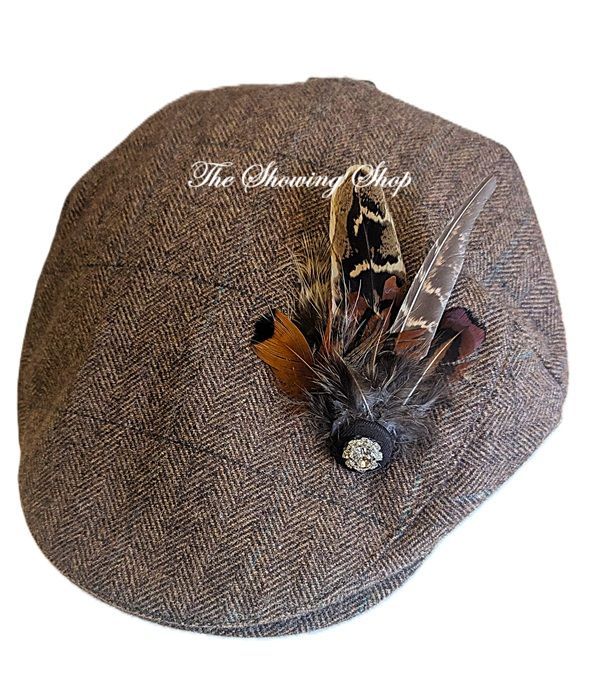 BROWN TWEED & FEATHER LEADERS CAP