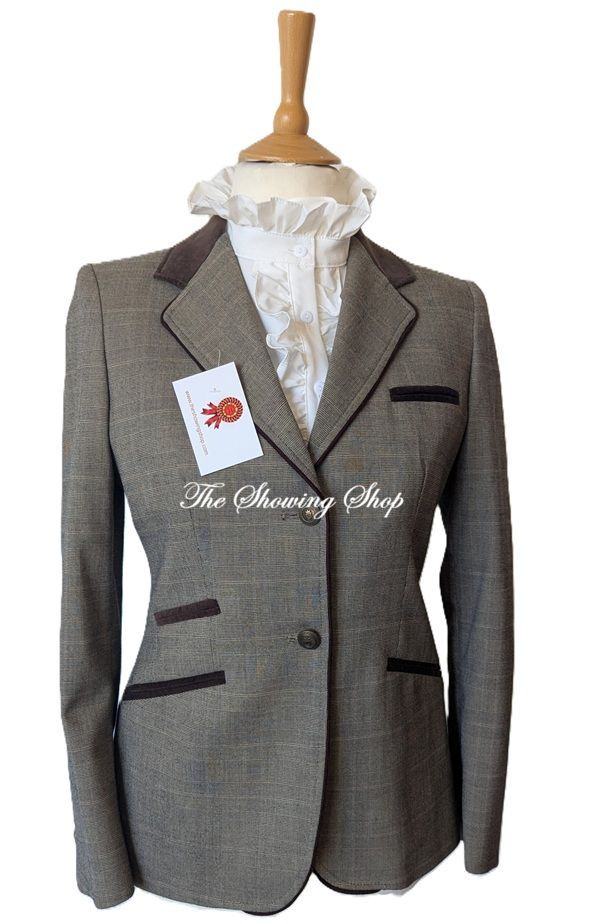 LADIES BARILOCHE BROWN TWEED JACKET SIZE 12