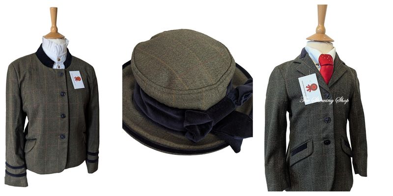 PRETTY PONIES/ MEARS GREEN TWEED LEAD REIN OUTFIT SIZES 18 & 24