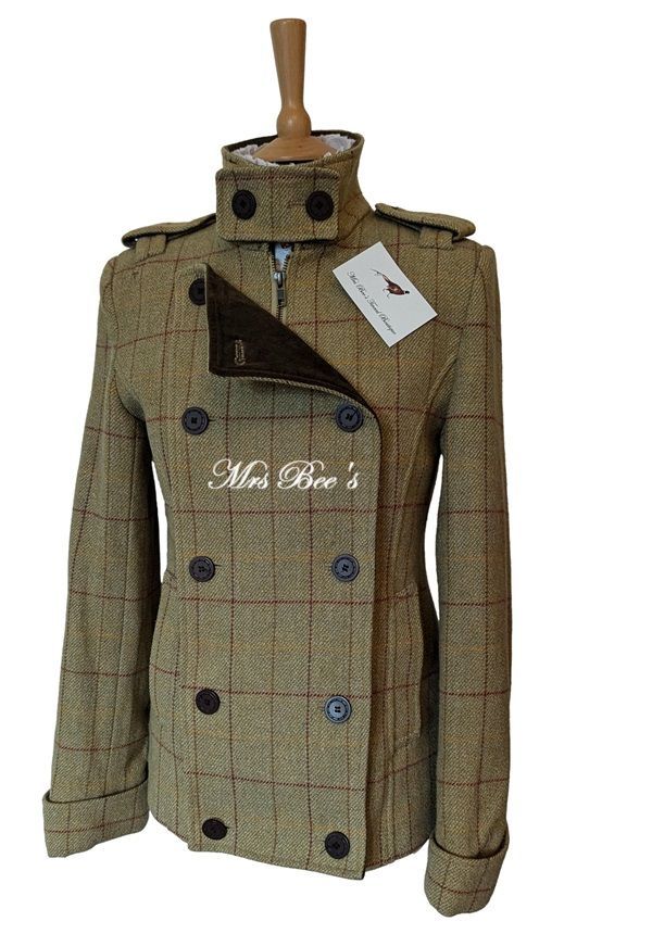 LADIES WELLIGOGS GREEN TWWED JACKET SIZE 12