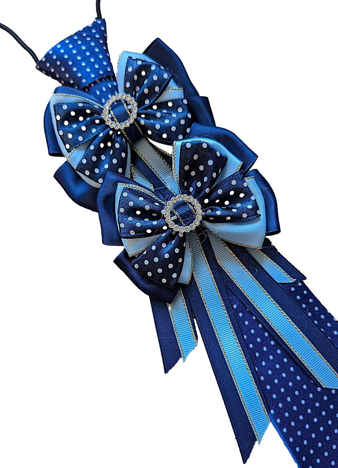 NAVY/BABY BLUE SHOW BOWS AND TIE SET