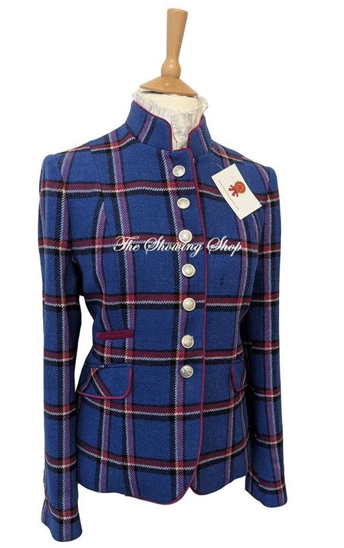 LADIES BARILOCHE BLUE & PINK TWEED JACKET SIZE 18