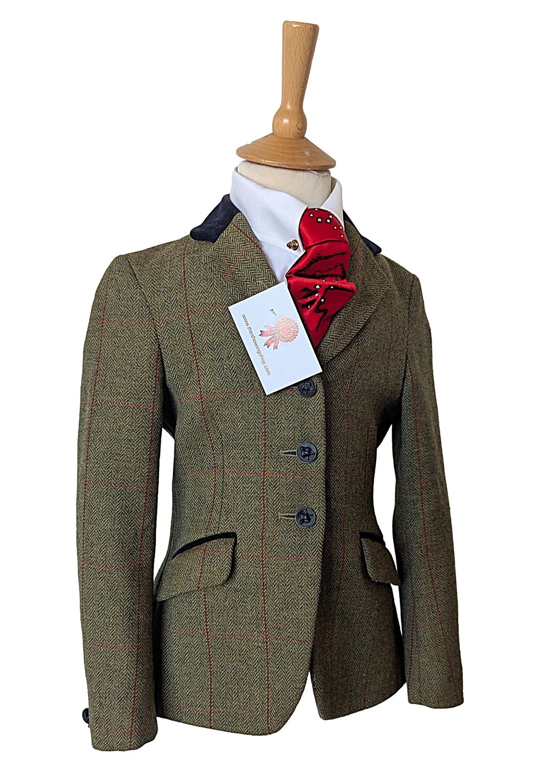 CHILDS SHOWING SELECTION GREEN TWEED SHOWING JACKET SIZE 26