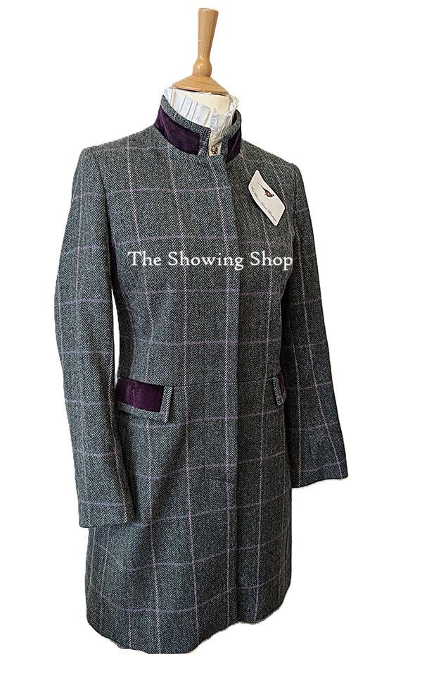 LADIES PINTA GREEN & PURPLE TWEED COAT SIZE 16