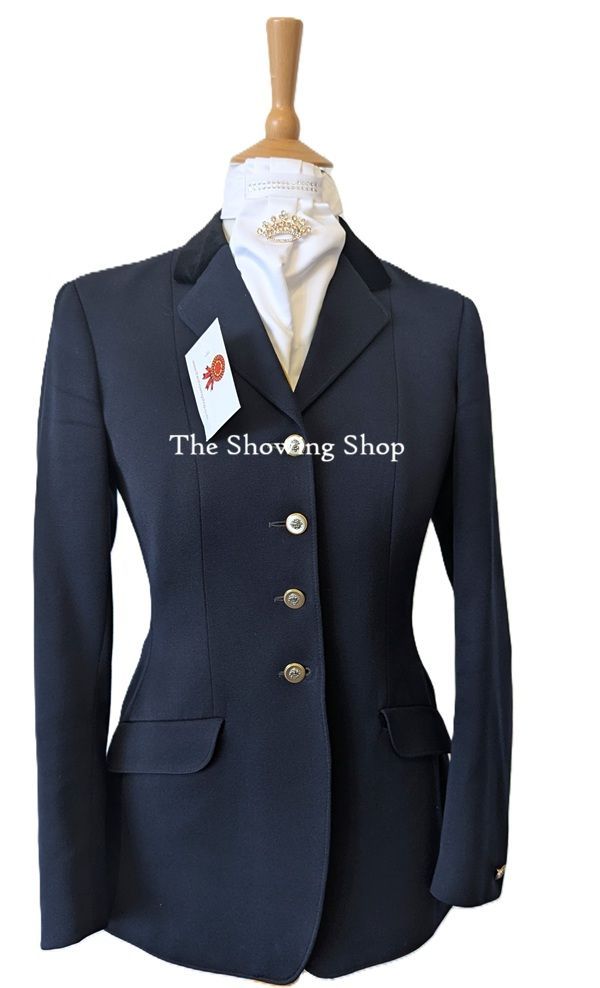 LADIES EUROSTAR NAVY WOOL SHOWING/ COMPETITION JACKET SIZE 10 (34)