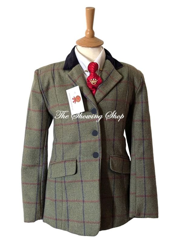 CHILDS SHERWOOD CAMPOLINO GREEN TWEED JACKET SIZE 24