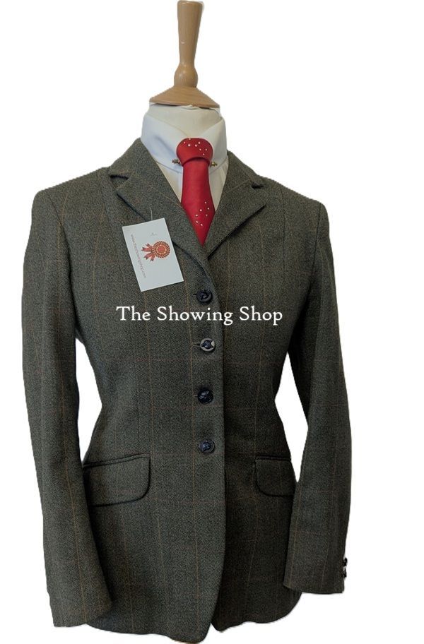 LADIES MEARS GREEN TWEED SHOWING JACKET SIZE 12 (36) LADIES MEARS GREEN TWEED SHOWING JACKET SIZE 12 (36)