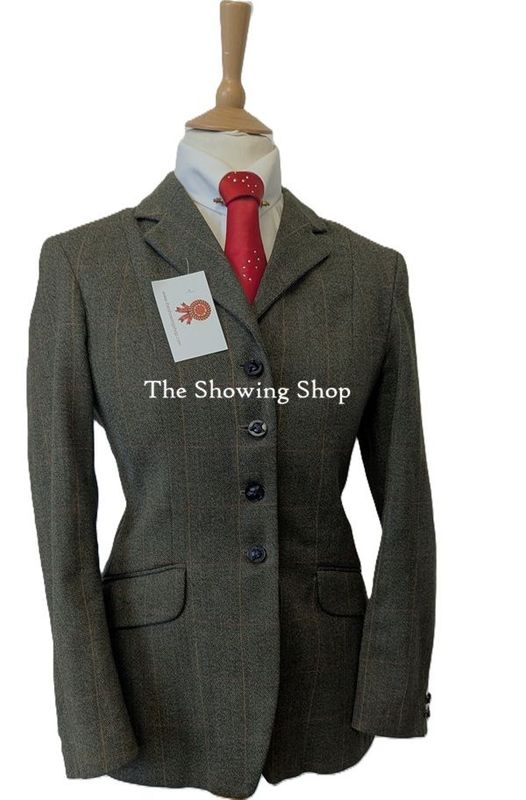 LADIES MEARS GREEN TWEED SHOWING JACKET SIZE 12 (36)