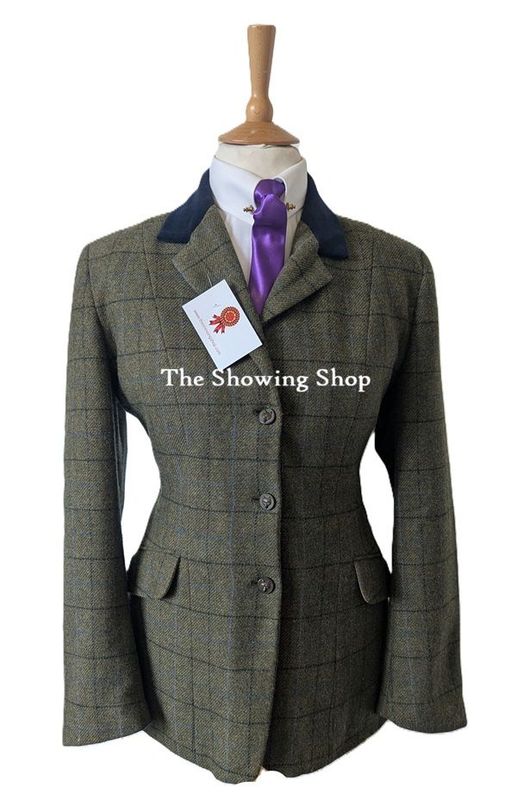 LADIES CALDENE SILVERDALE GREEN TWEED SHOWING JACKET SIZE 16 (40)