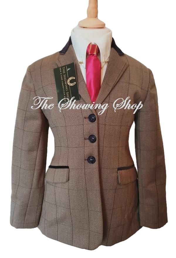 CHILDS TAGG TURIN BROWN TWEED JACKET SIZE 24