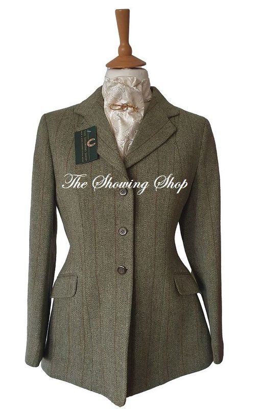 LADIES CALDENE GREEN DERBY TWEED JACKET SIZE 16 (40)