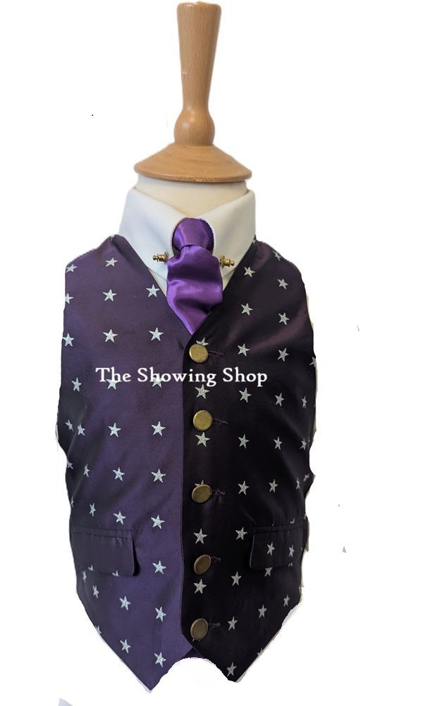 BRAND NEW CHILDS EQUETECH PURPLE SHOWING WAISTCOAT SIZE 24