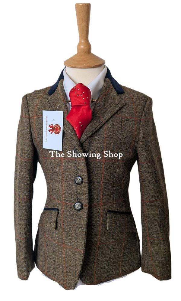 CHILDS MEARS BROWN & ORANGE TWEED SHOWING JACKET SIZE 26