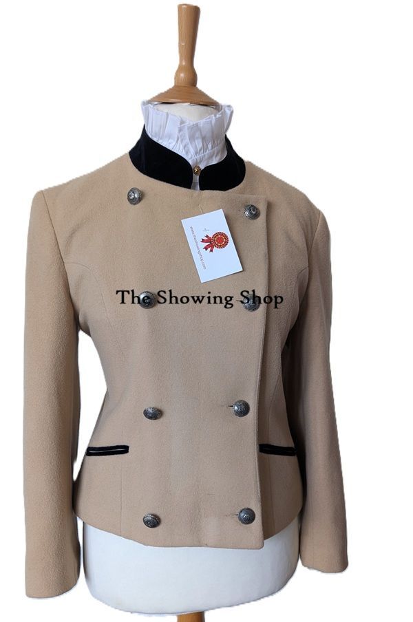 LADIES BEIGE WOOL LEADERS JACKET SIZE 16 LADIES BEIGE WOOL LEADERS JACKET SIZE 16