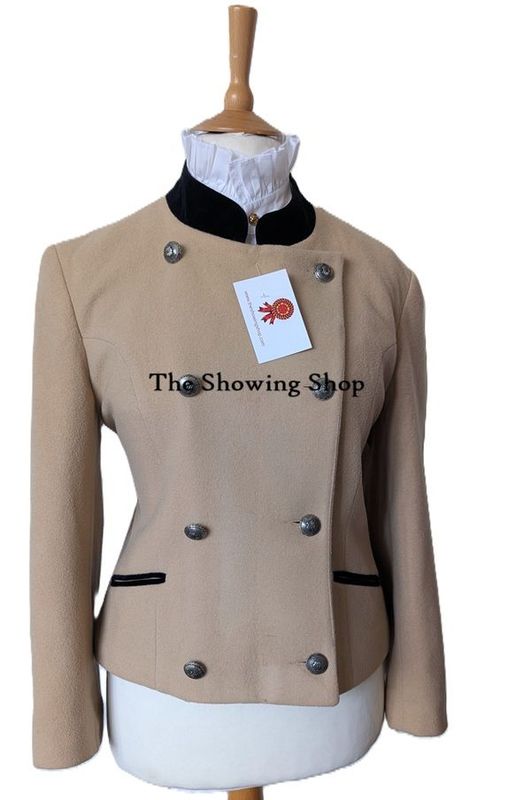 LADIES BEIGE WOOL LEADERS JACKET SIZE 16
