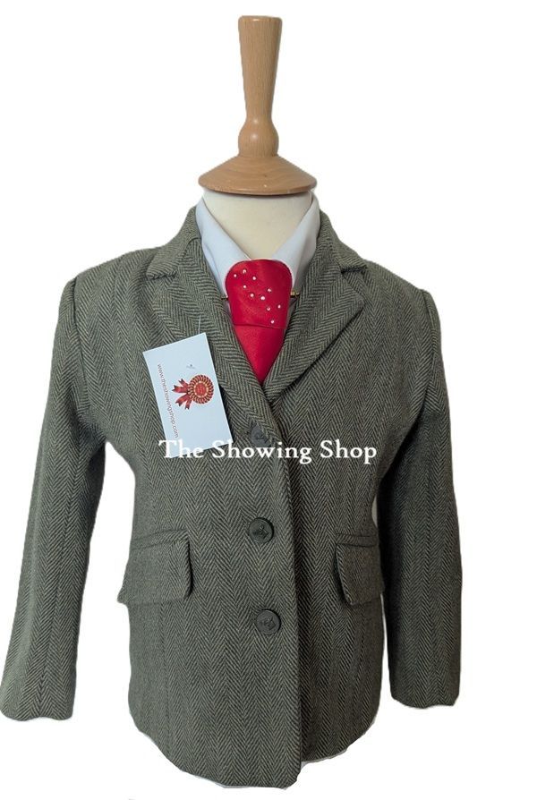 CHILDS SHERWOOD CAMPOLINO GREEN TWEED JACKET SIZE 24 CHILDS SHERWOOD CAMPOLINO GREEN TWEED JACKET SIZE 24