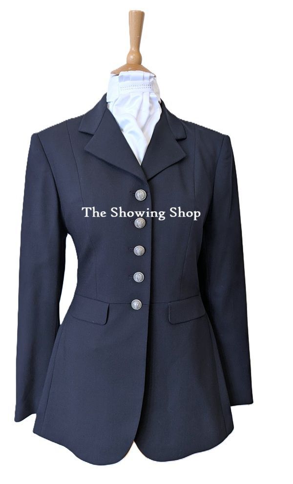 LADIES LUCINDA GREEN NAVY WOOL FROCK COAT SIZE 14 LADIES LUCINDA GREEN NAVY WOOL FROCK COAT SIZE 14