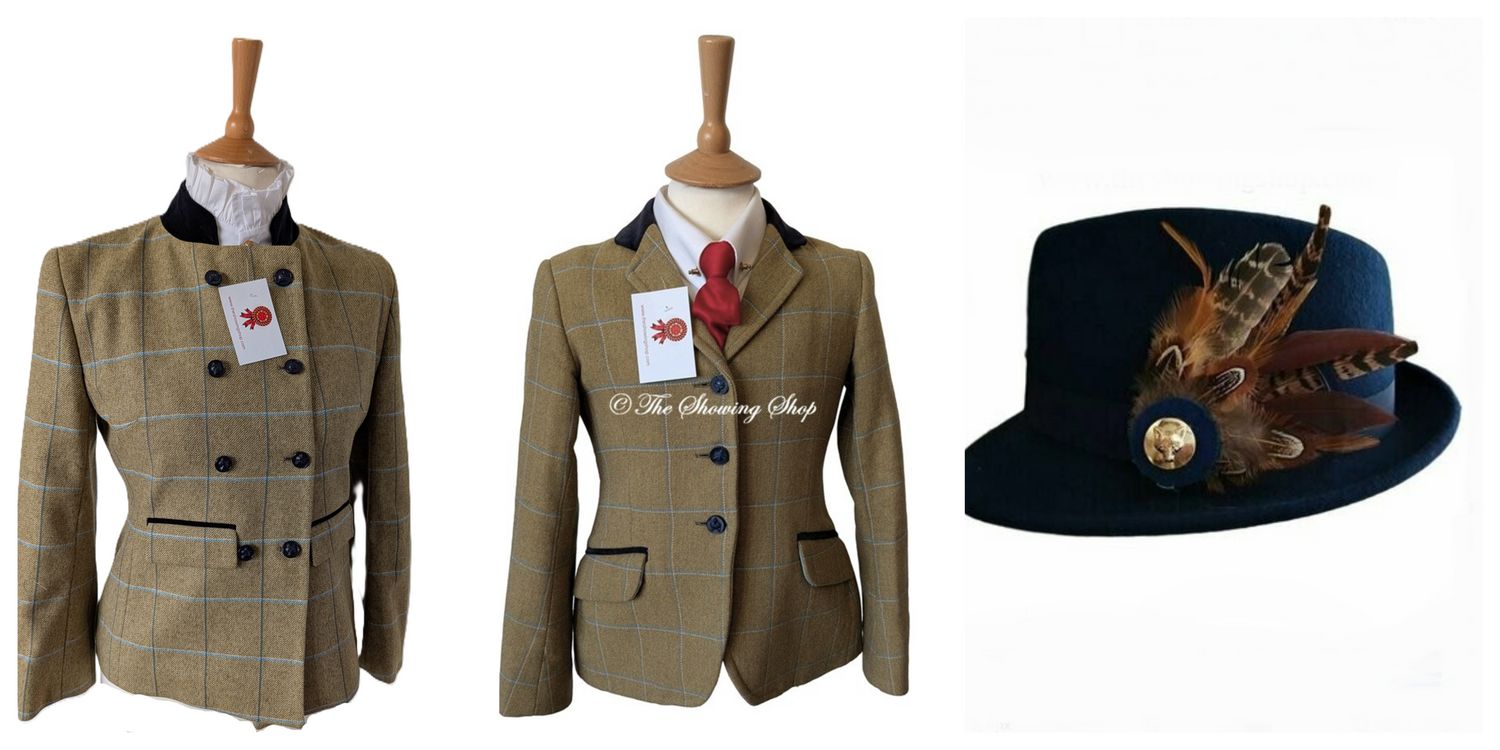 LE BEAU CHEVAL MUSTARD TWEED LEAD REIN OUTFIT SIZE 12 & 26