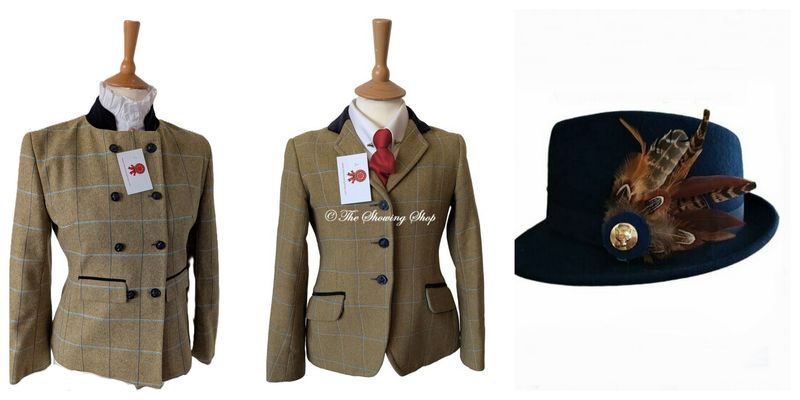 LE BEAU CHEVAL MUSTARD TWEED LEAD REIN OUTFIT SIZE 12 & 26