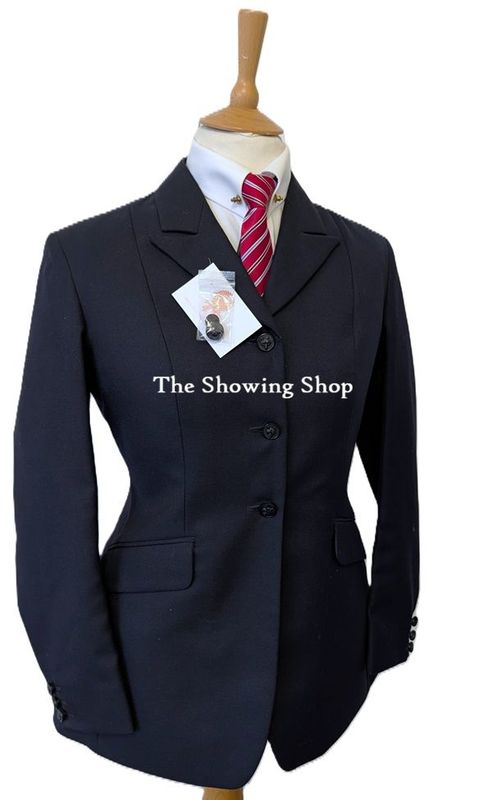 BRAND NEW LADIES R H MEARS NAVY WOOL SHOWING JACKET SIZE 14 (38)