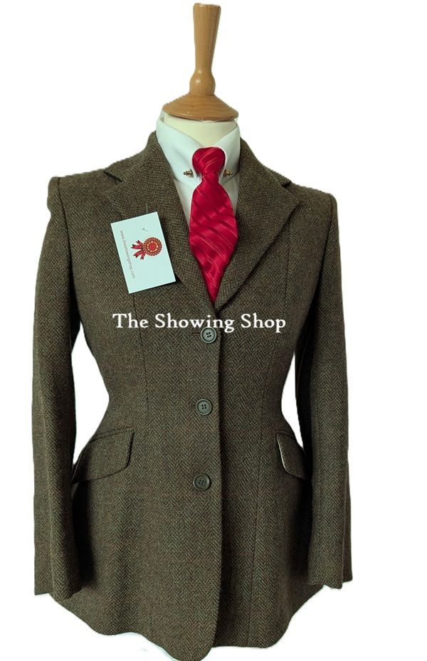 MAIDS CALDENE SOUTHWOLD GREEN TWEED JACKET SIZE 8 (32)