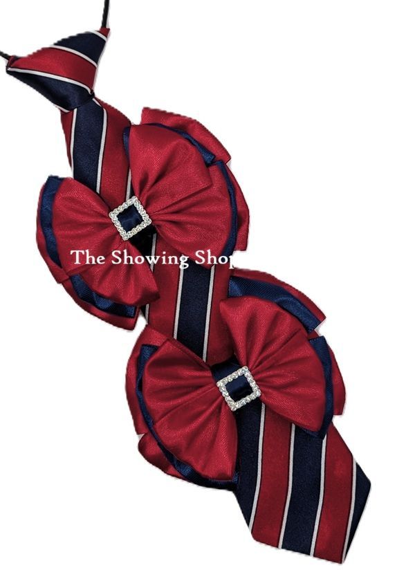 CHILDS WINE  & NAVY SHOW BOWS AND TIE SET