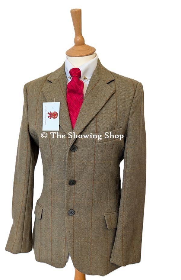 MENS SHIRES HUNTINGDON GREEN TWEED JACKET SIZE 46