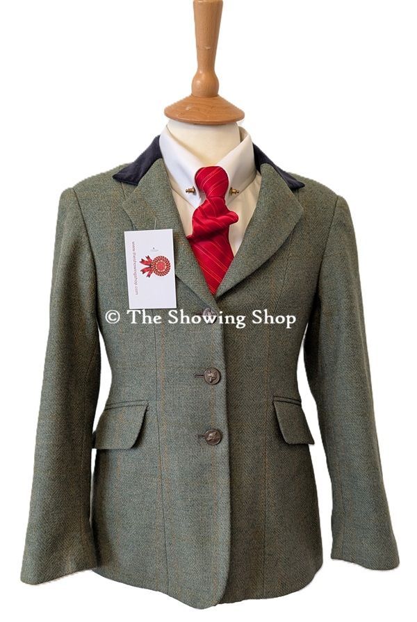 RARE CHILDS CALDENE SILVERDALE GREEN TWEED SHOWING JACKET SIZE 28