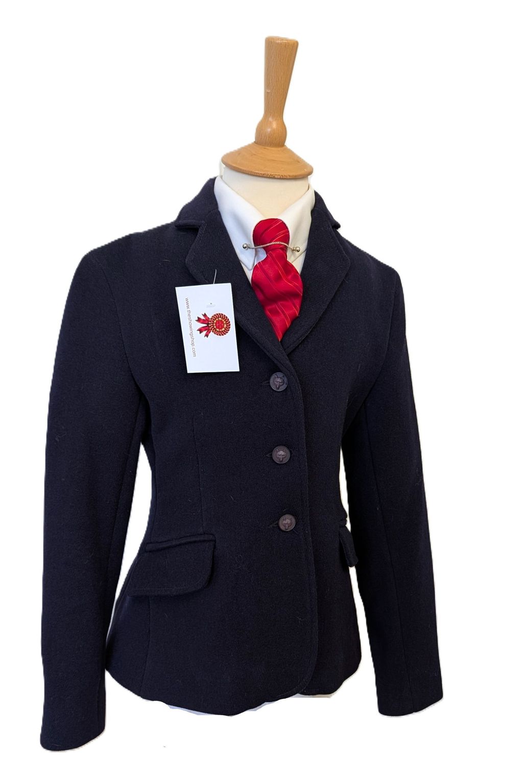 PRETTY PONIES HEAVYWEIGHT NAVY WOOL SHOWING JACKET SIZE 28